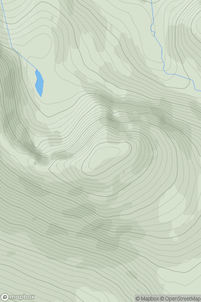 Thumbnail image for Beinn Tarsuinn [Loch Maree to Loch Broom] showing contour plot for surrounding peak